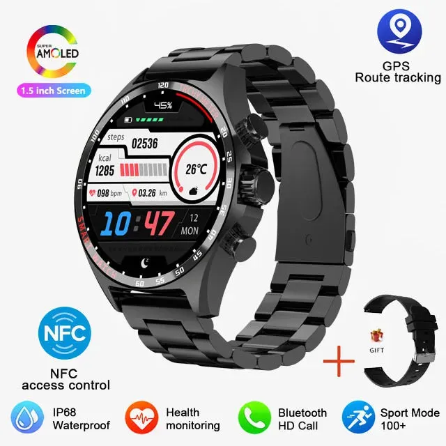 2024 New Outdoor Sports GPS Smart Watch Men Bluetooth Call HD Smartwatch Health  Monitoring Compass IP68 Waterproof Watches Men