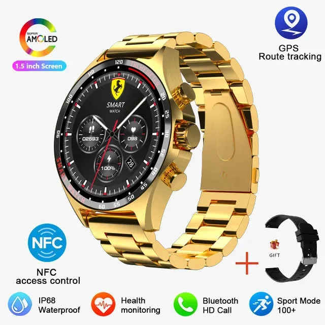 2024 New Outdoor Sports GPS Smart Watch Men Bluetooth Call HD Smartwatch Health  Monitoring Compass IP68 Waterproof Watches Men