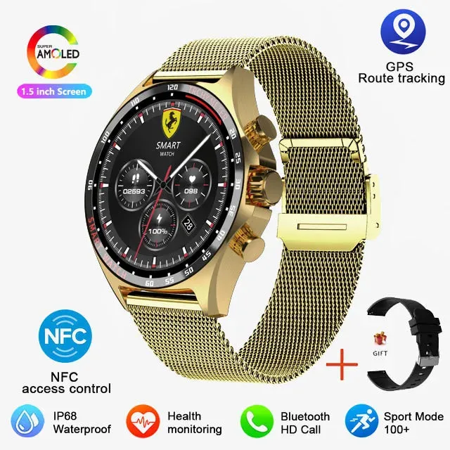 2024 New Outdoor Sports GPS Smart Watch Men Bluetooth Call HD Smartwatch Health  Monitoring Compass IP68 Waterproof Watches Men