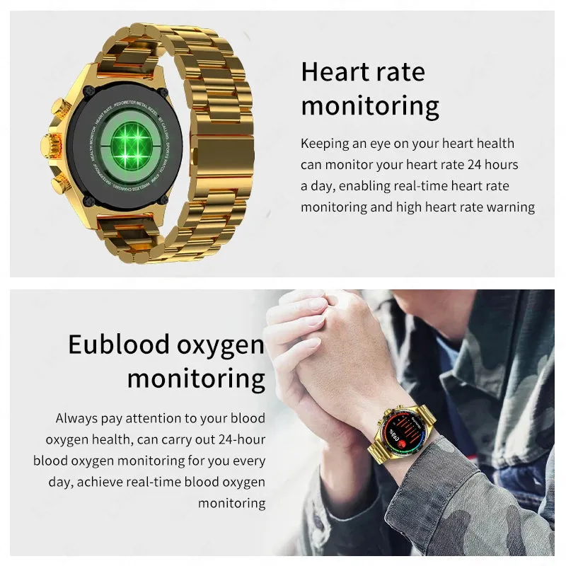 2024 New Outdoor Sports GPS Smart Watch Men Bluetooth Call HD Smartwatch Health  Monitoring Compass IP68 Waterproof Watches Men