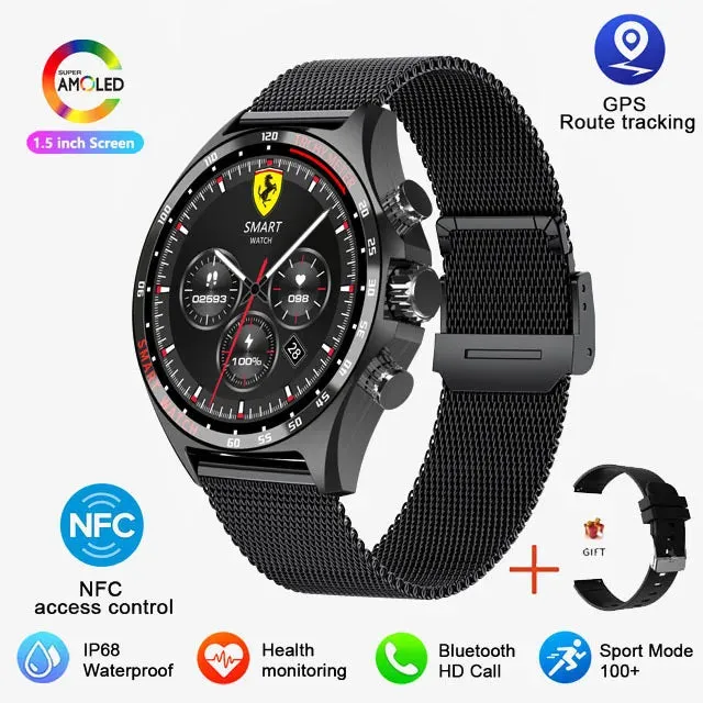 2024 New Outdoor Sports GPS Smart Watch Men Bluetooth Call HD Smartwatch Health  Monitoring Compass IP68 Waterproof Watches Men