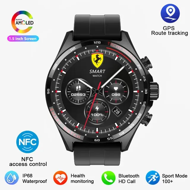 2024 New Outdoor Sports GPS Smart Watch Men Bluetooth Call HD Smartwatch Health  Monitoring Compass IP68 Waterproof Watches Men