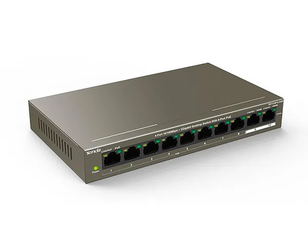 8-Port10/100Mbps 2 Gigabit Desktop Switch With 8-Port PoE