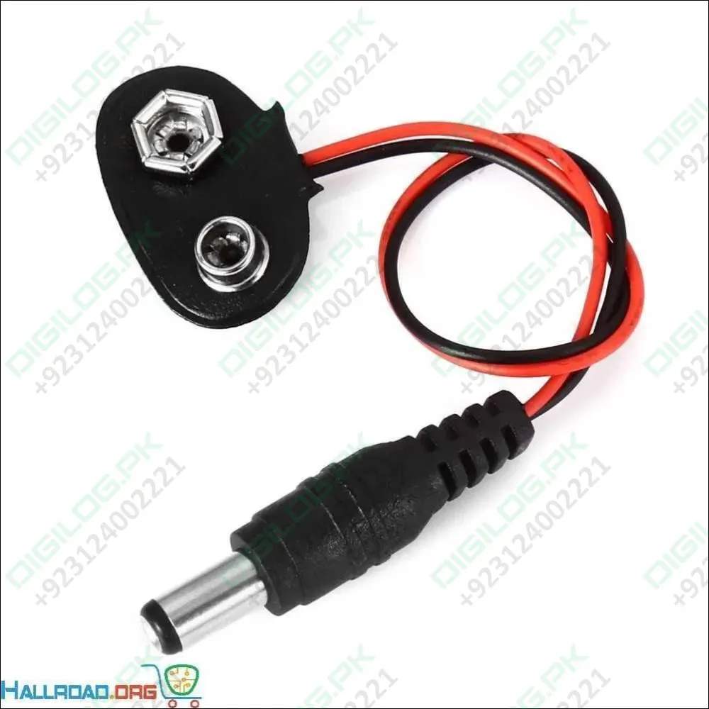 9v Battery Snap Connector To Dc Male Power Adapter Cable For Arduino