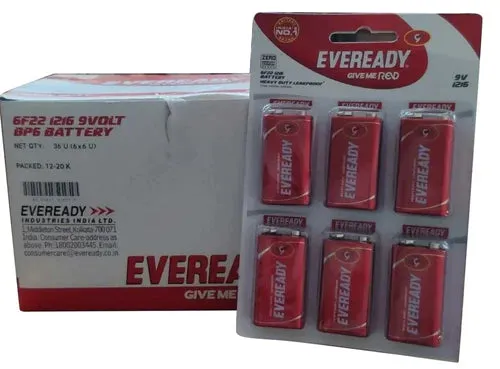 9v Eveready 1216 Heavy Duty Battery (Pack of 1)