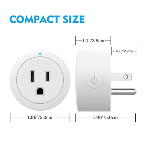 Amysen Smart Plug ,Compatible with Alexa Only ,Smart Outlet Bluetooth Mesh,Simple Setup with One Voice Command , Remote Control and Voice Control, ETL & FCC Certified, 4 Pack New (4 Pack)