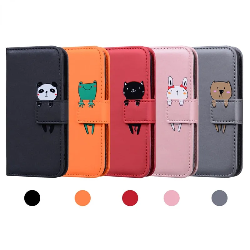 Anymob Samsung Orange Flip Leather Case Wallet Phone  Cover