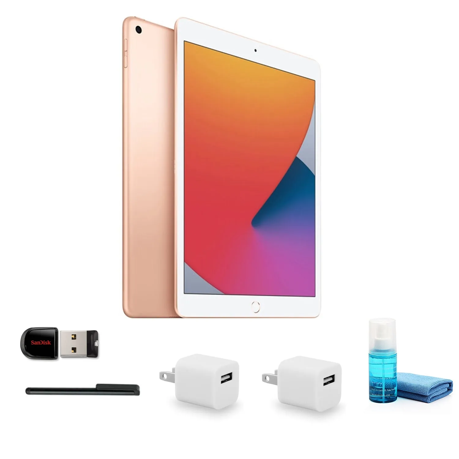 Apple 10.2" iPad (8th Gen, 32GB, Wi-Fi Only, Gold) Bundle with Cleaning Kit   More