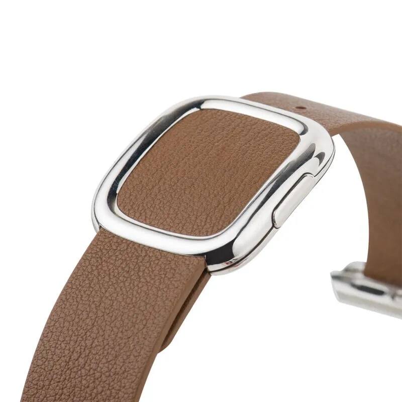 Apple Watch 41mm / 40mm / 38mm | Leather Straps |Dark Blue