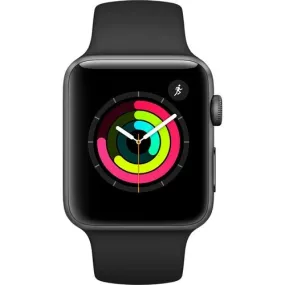 Apple Watch Series 3 42mm Smartwatch (GPS Only, Space Gray Aluminum Case, Black Sport Band) MQL12LL/A