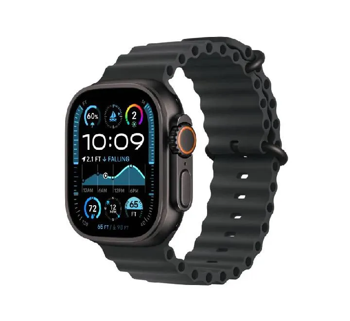 Apple Watch Ultra 2 GPS   Cellular, 49mm Black Titanium Case with Black Ocean Band – MX4P3