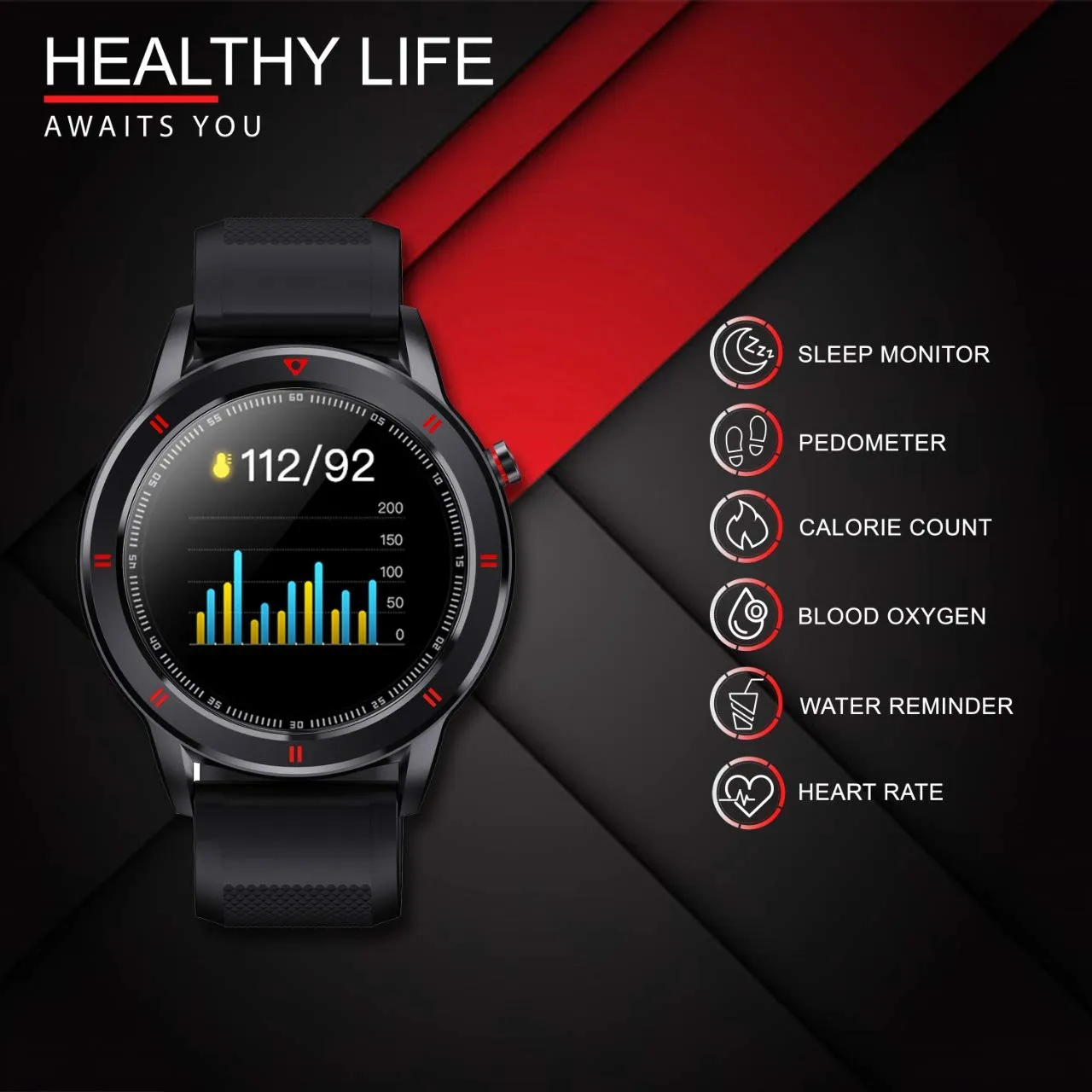 AQFIT W15 Fitness Smartwatch