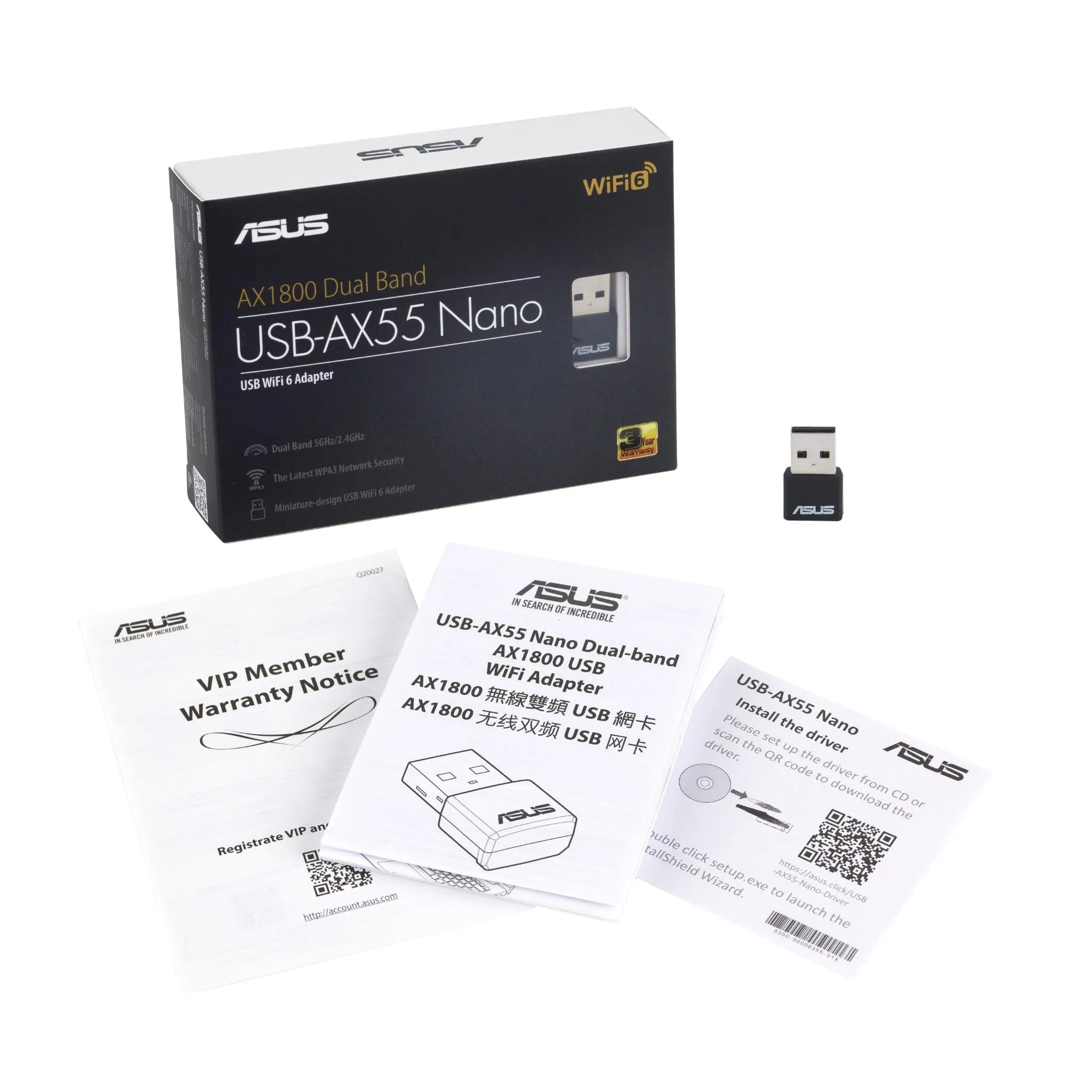 Asus AX1800 Dual Band Wi-Fi 6 Nano USB Adapter