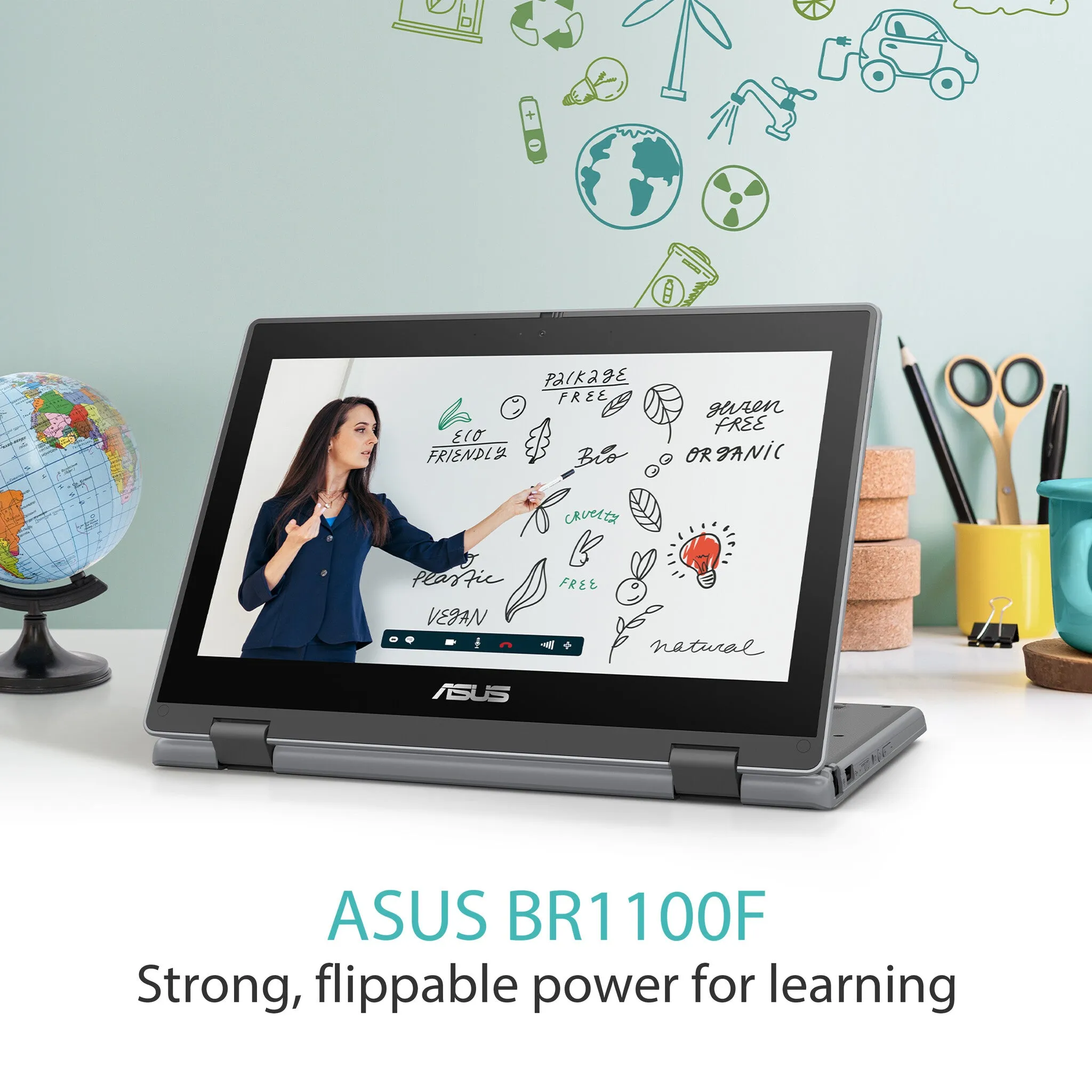 ASUS BR1100FKA-BP0543XA-3Y Hybrid (2-in-1) 29.5 cm (11.6") Touchscreen HD Intel® Pentium® Silver N6000 4 GB DDR4-SDRAM 128 GB eMMC Wi-Fi 6 (802.11ax) Windows 11 Pro Education Grey