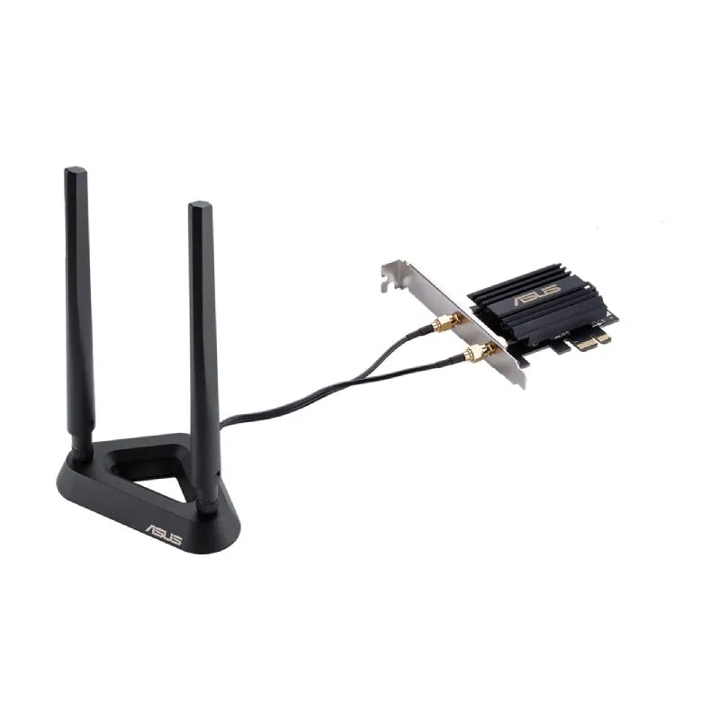 ASUS (PCE-AX58BT) AX3000 Dual Band PCI-E Wi-Fi 6 Adapter with 2 External Antennas - 5GHz (2402 Mbps) / PCI-E