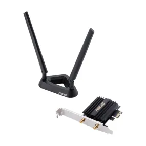 ASUS (PCE-AX58BT) AX3000 Dual Band PCI-E Wi-Fi 6 Adapter with 2 External Antennas - 5GHz (2402 Mbps) / PCI-E