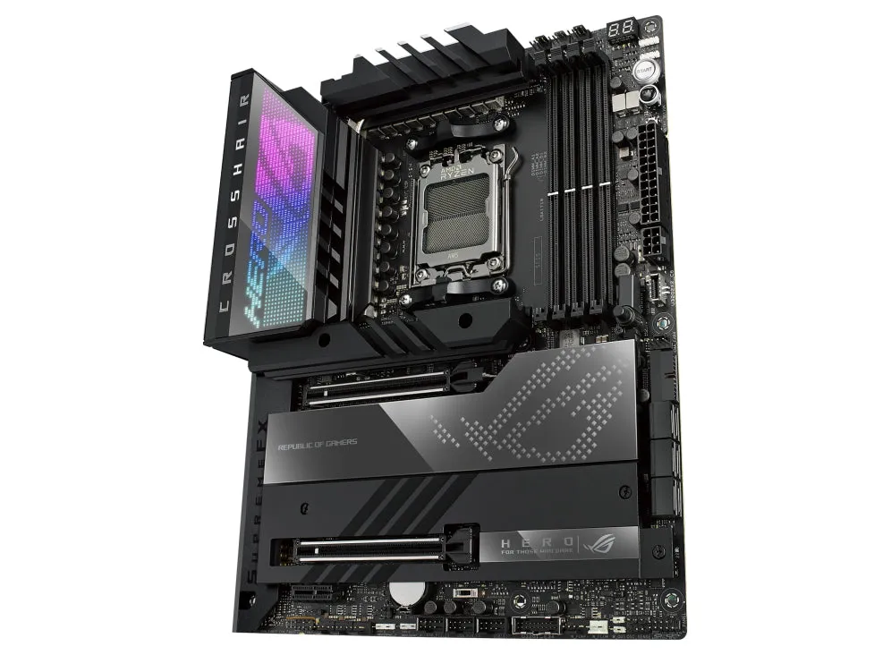 Asus Rog Crosshair X670e Hero - Motherboard - Atx - Socket Am5 - Amd X670e Chipset - Usb 3.1 Gen 1, Usb 3.2 Gen 2, Usb4,