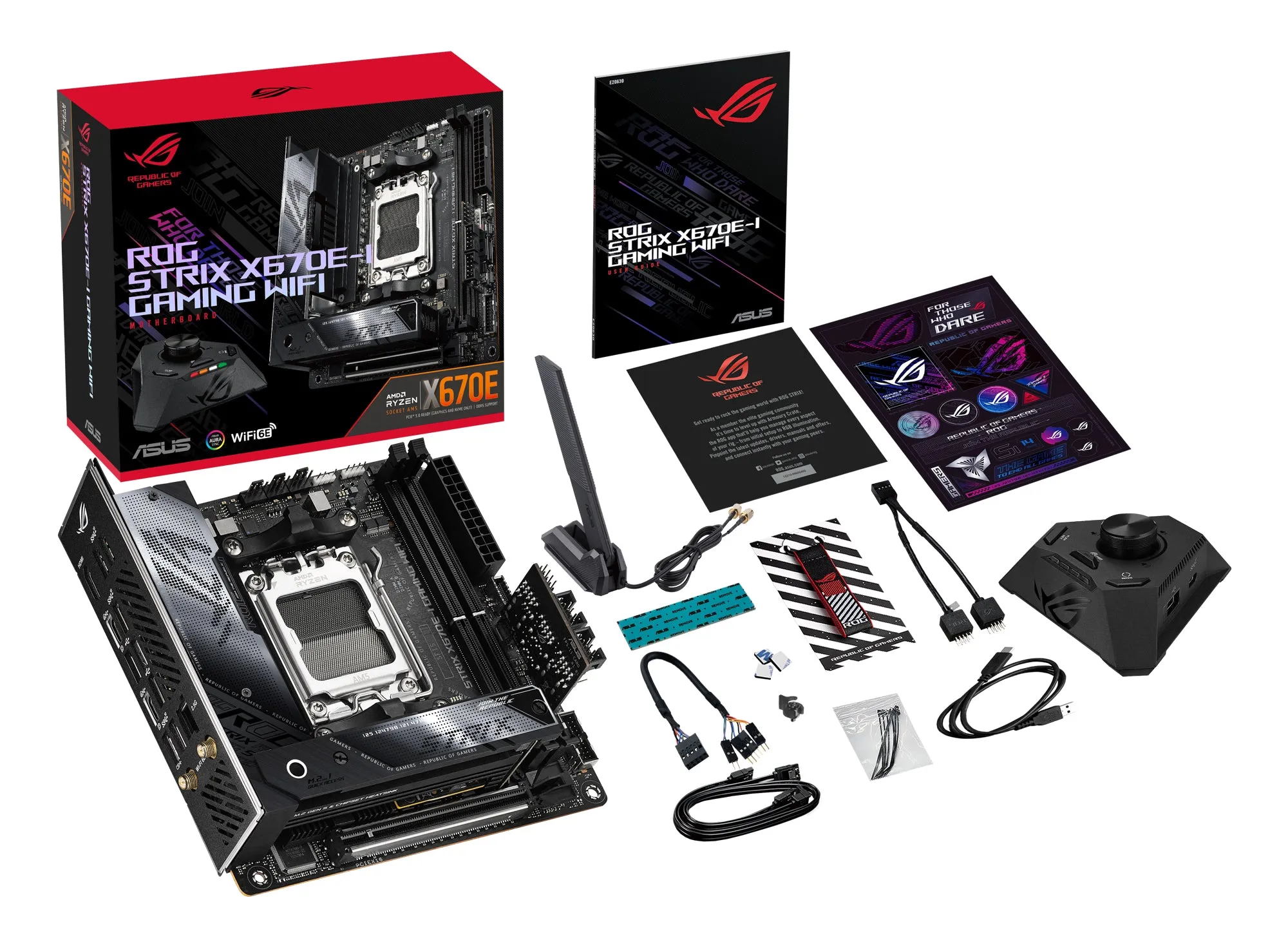 Asus Rog Strix X670e-I Gaming Wifi - Motherboard - Mini Itx - Socket Am5 - Amd X670e Chipset - Usb4, Usb 3.2 Gen 2, Usb