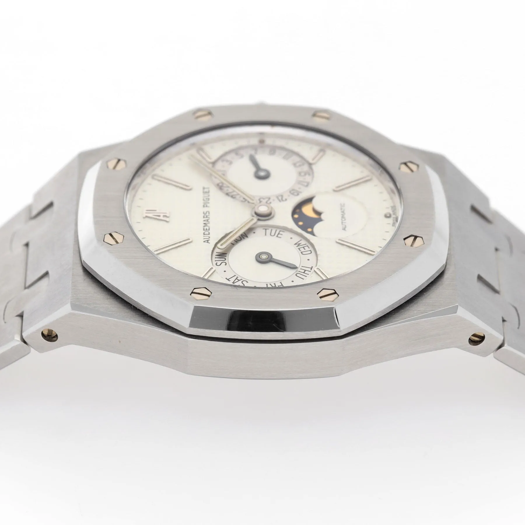 Audemars Piguet Royal Oak Day Date Moonphase ref 25594ST Cream dial