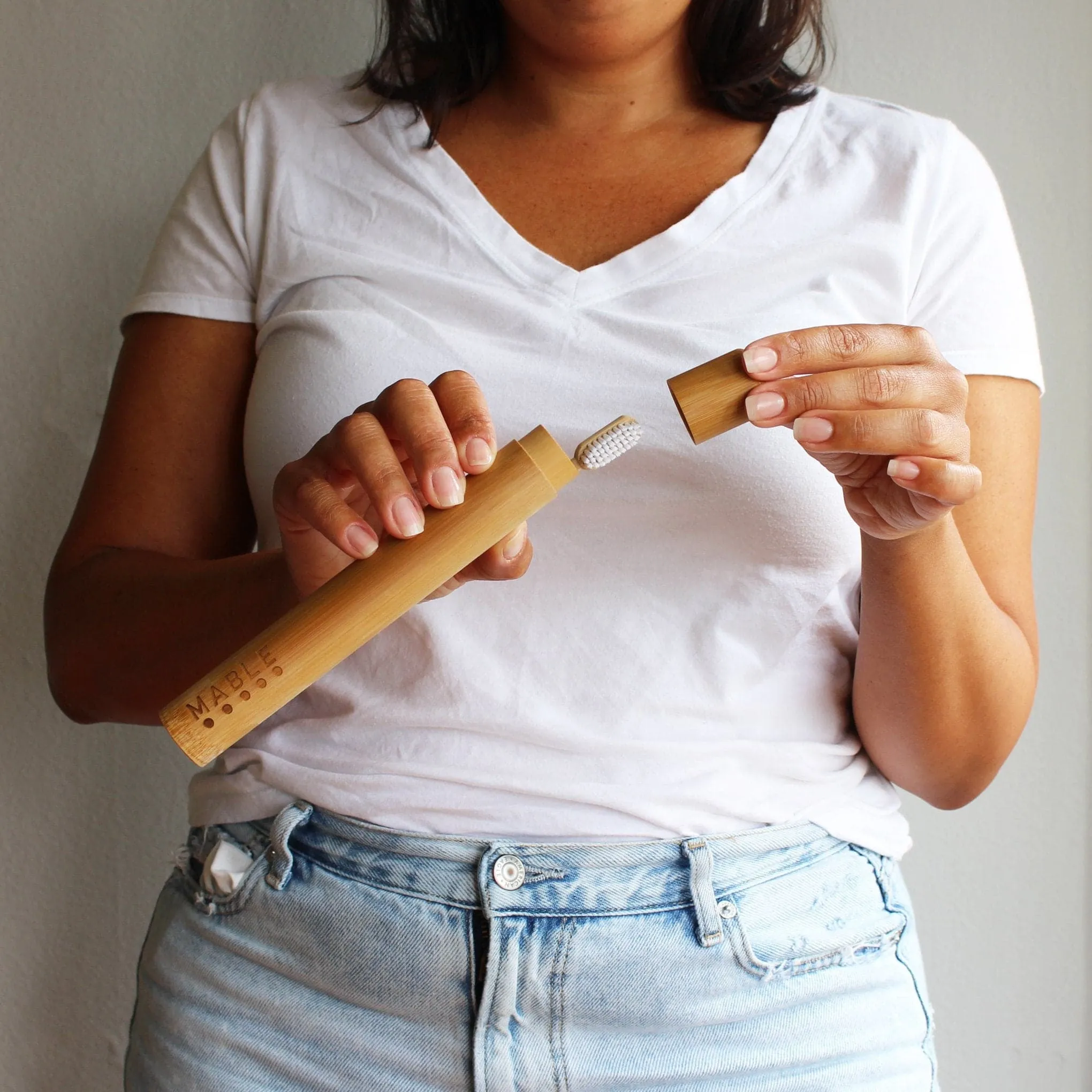 Bamboo Toothbrush Travel Case