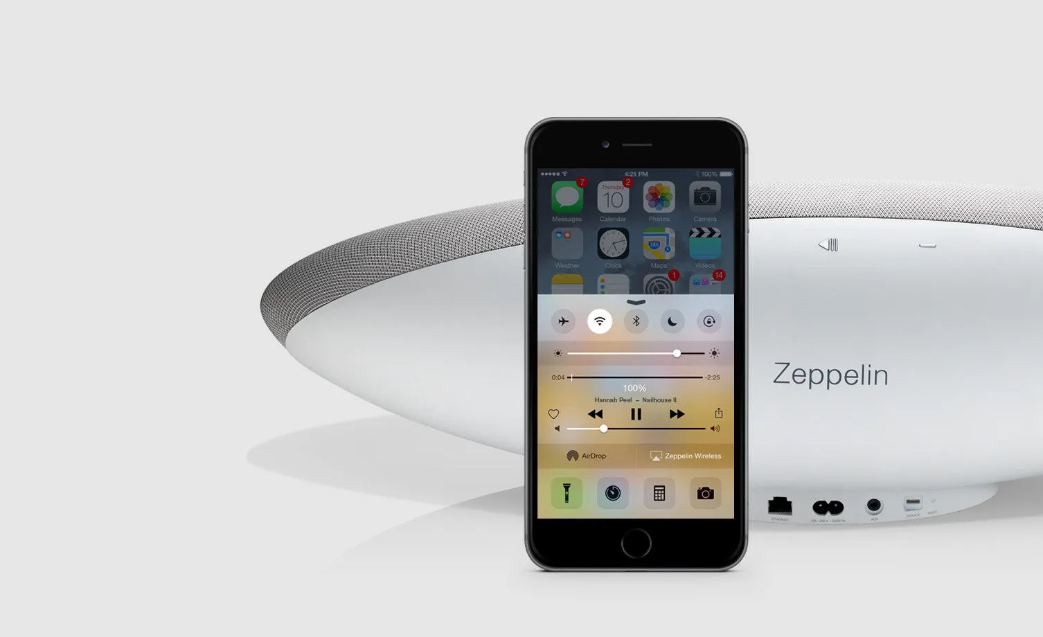 Belaidė garso kolonėlė Bowers & Wilkins Zeppelin Wireless su Bluetooth