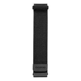 Black OOZOO metal mesh bracelet with black clasp