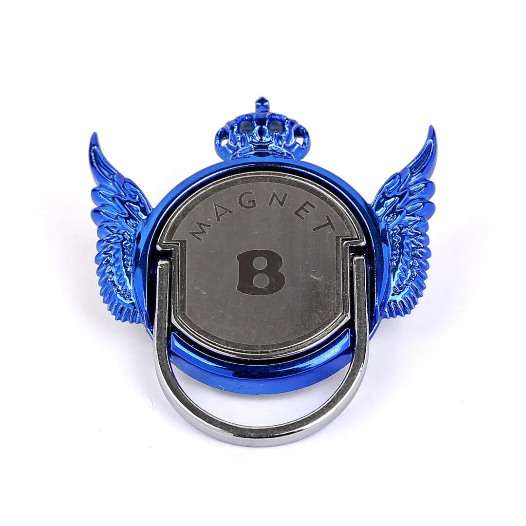 Blue Magnet Crown Wings Ring Phone Holder