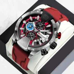 BORUSE Luxury Chronograph Red Watches