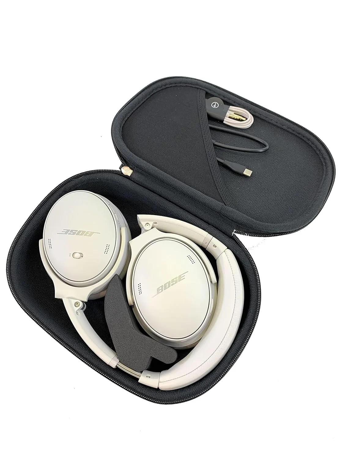 Bose Quietcomfort 45 Bluetooth Wireless Over Ear Headphones with Mic Noise Cancelling - White Smoke  866724-0200