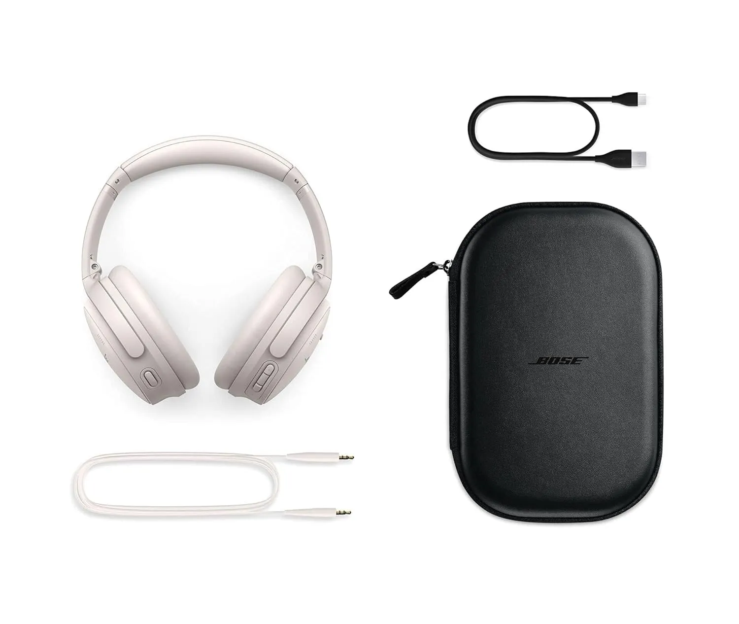 Bose Quietcomfort 45 Bluetooth Wireless Over Ear Headphones with Mic Noise Cancelling - White Smoke  866724-0200