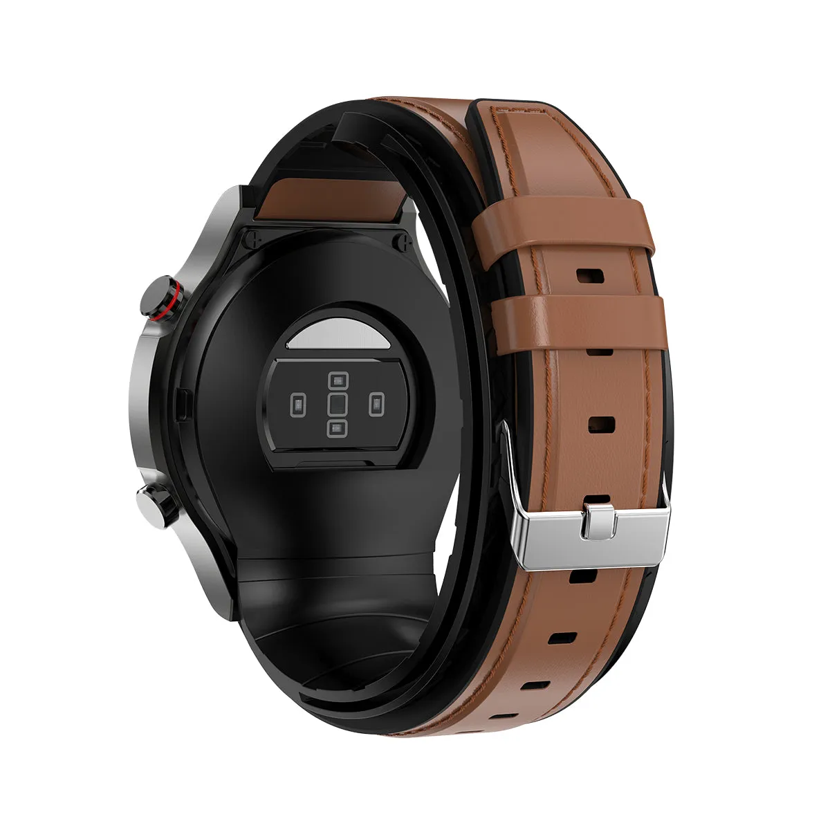 BP Doctor Pro 12 Wearable Blood Pressure Smartwatch With Brown Leather