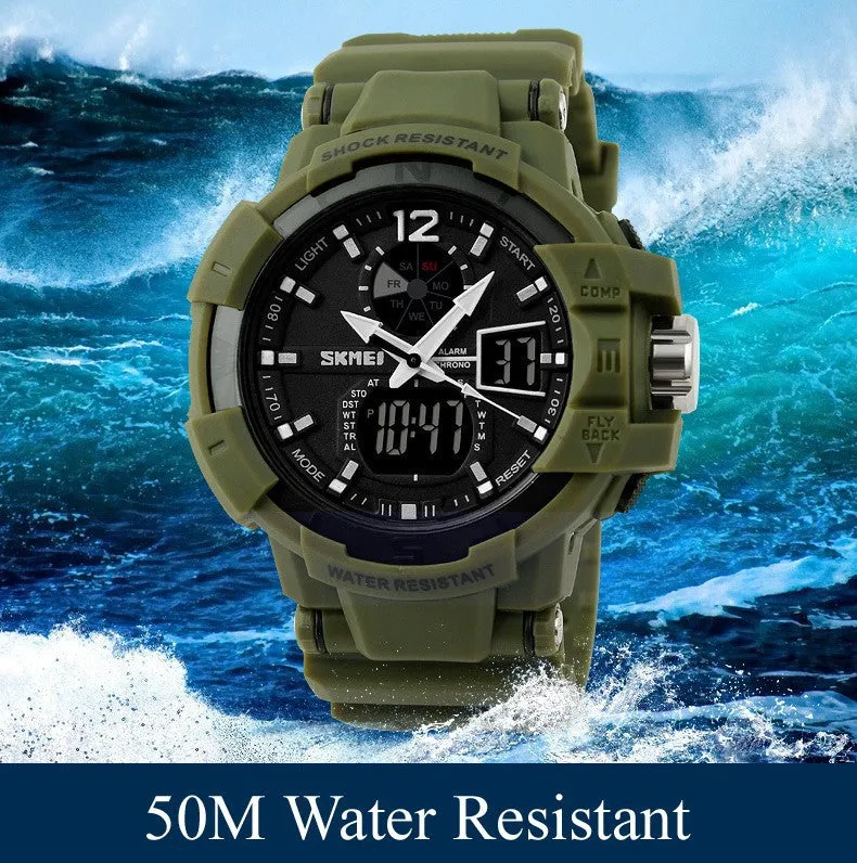 Brand G Design Shock Sports digital watches analog Men military army Watch swim dive Date LED Sports Watch