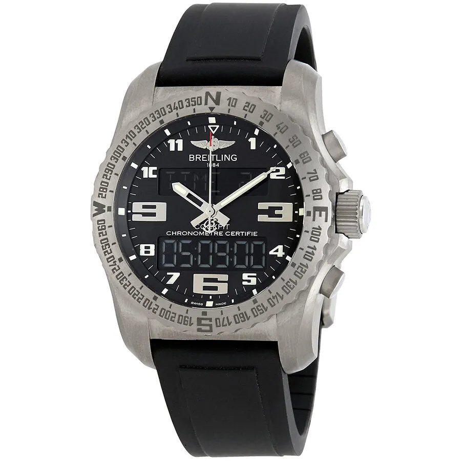 Breitling Cockpit B50 Alarm Chronograph Black Dial Men's Watch EB501022/BD40BKPD EB501022-BD40-137S-A20D2