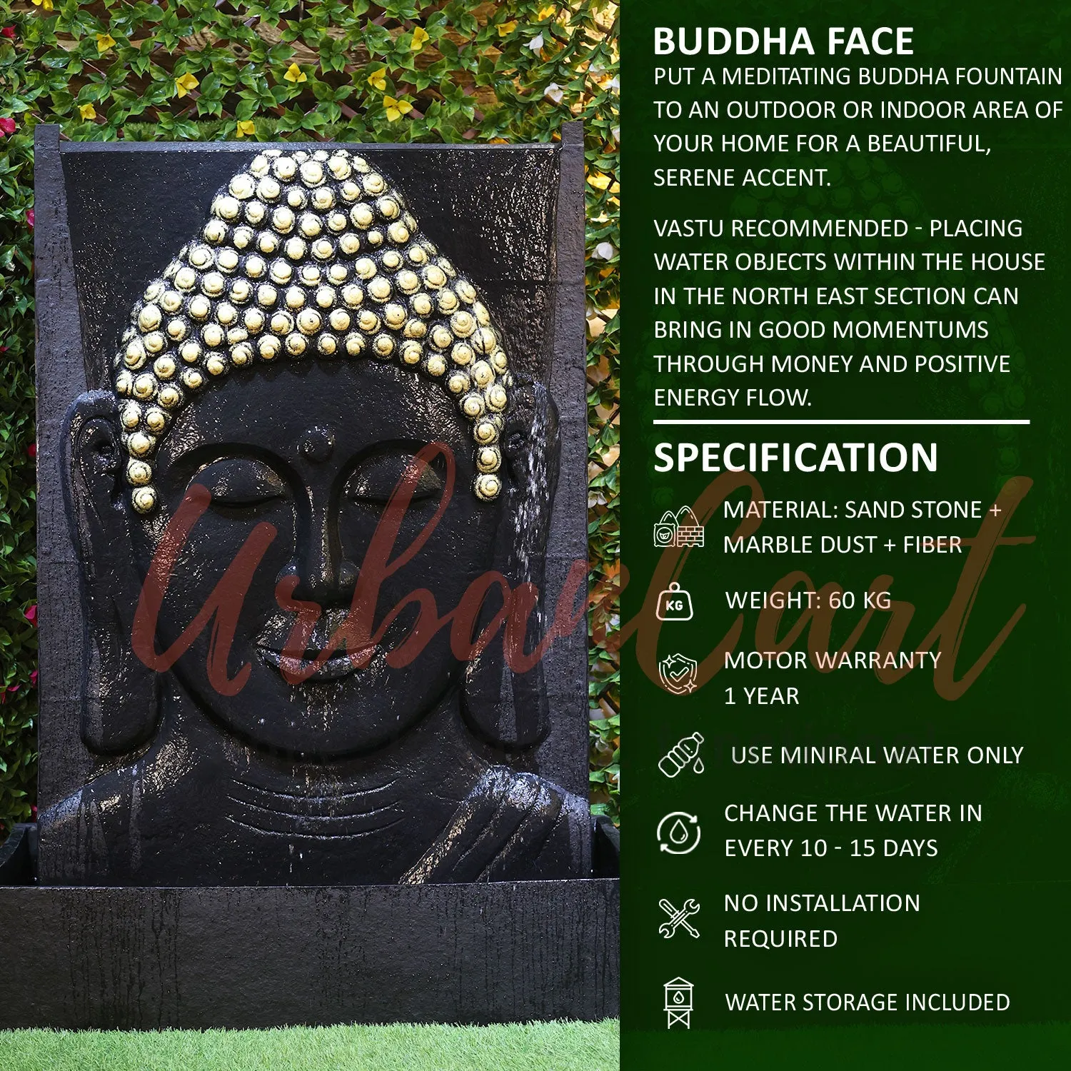 Buddha Face Water Fountain