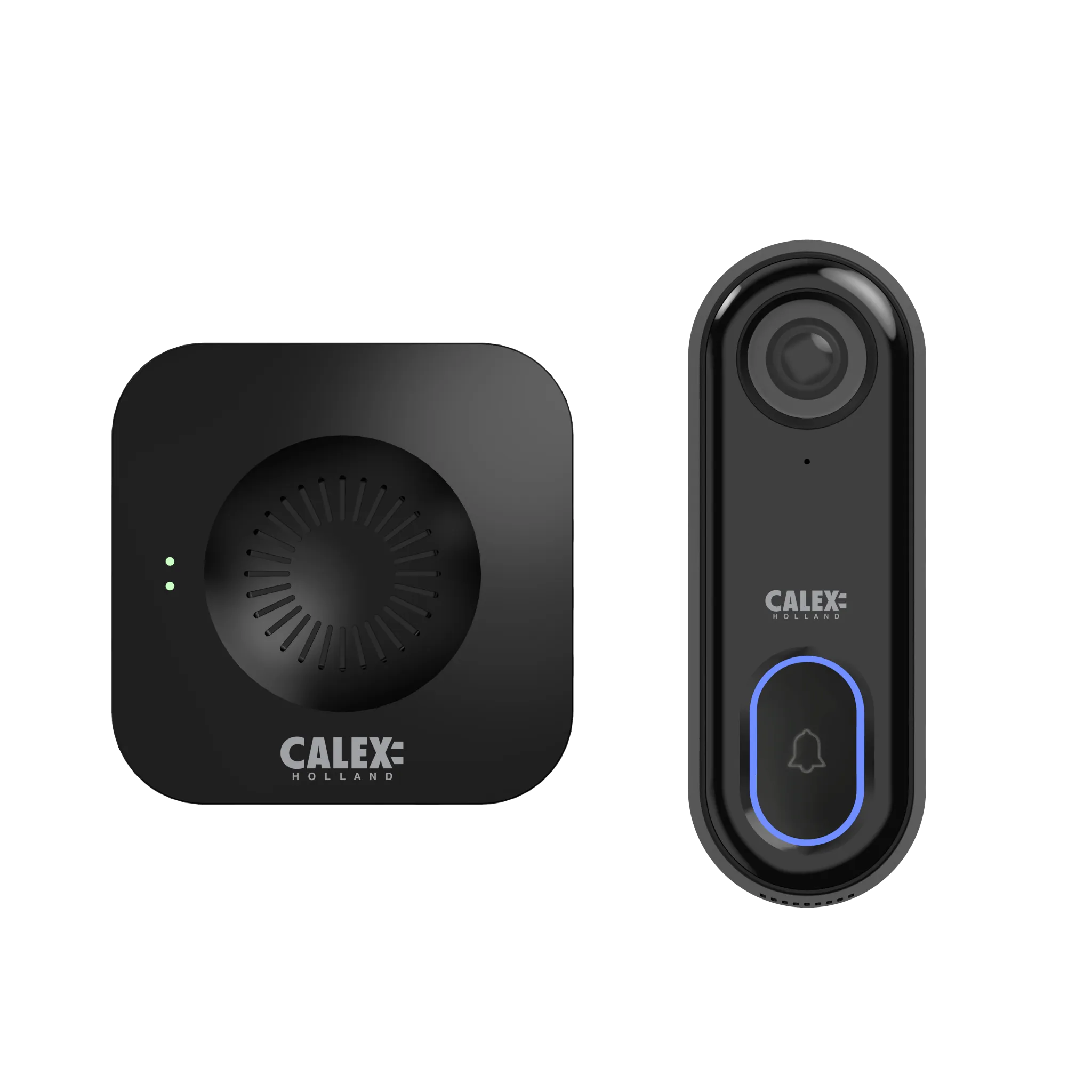 Calex Smart Doorbell with Camera - Full HD - Incl. Chime/Gong - Black