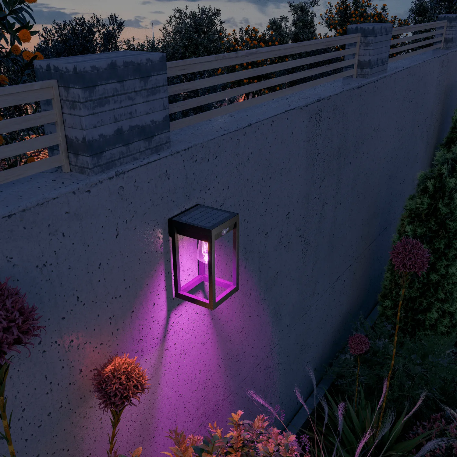 Calex Smart Outdoor Solar - Lantern - RGB   Warm White Light