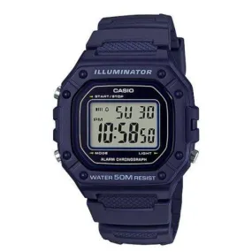 Casio Illuminator Blue Digital Watch W-218H-2AVDF