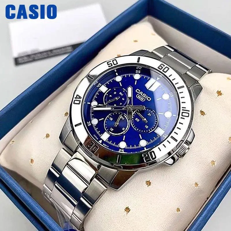 Casio watch men's top luxury suit quartz watch military sports leisure waterproof luminous electronic men watch MTP-VD300D-2E