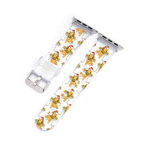 Christmas Winnie the Pooh Clear Smartwatch Strap