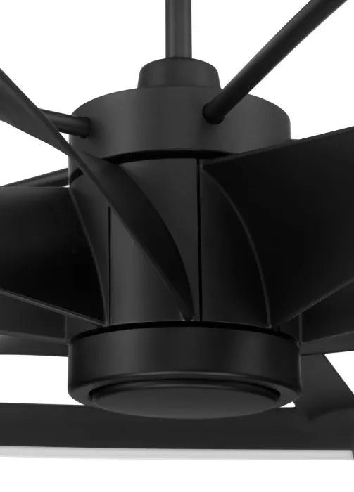 Craftmade AXL57FB8 Axel 52" Indoor|Outdoor Ceiling Fan Flat Black