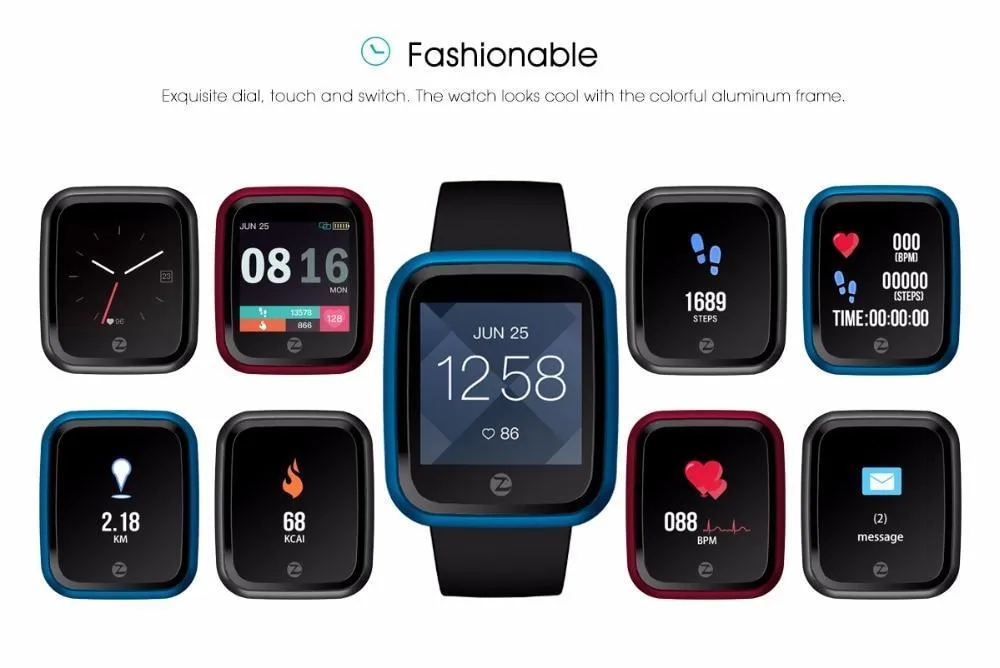 Crystal Smart Fitness Smartwatch Waterproof For Android IOS