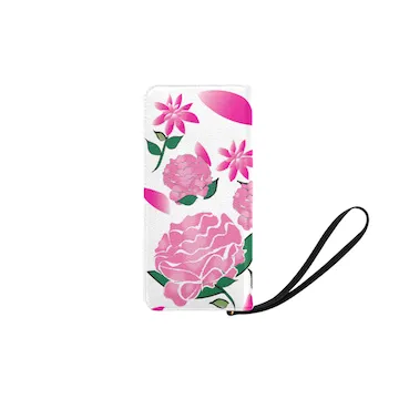 Custom Order - White Peony Wallet Clutch Wallet