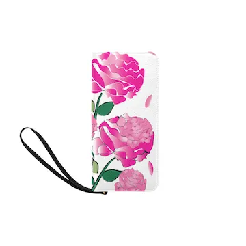 Custom Order - White Peony Wallet Clutch Wallet