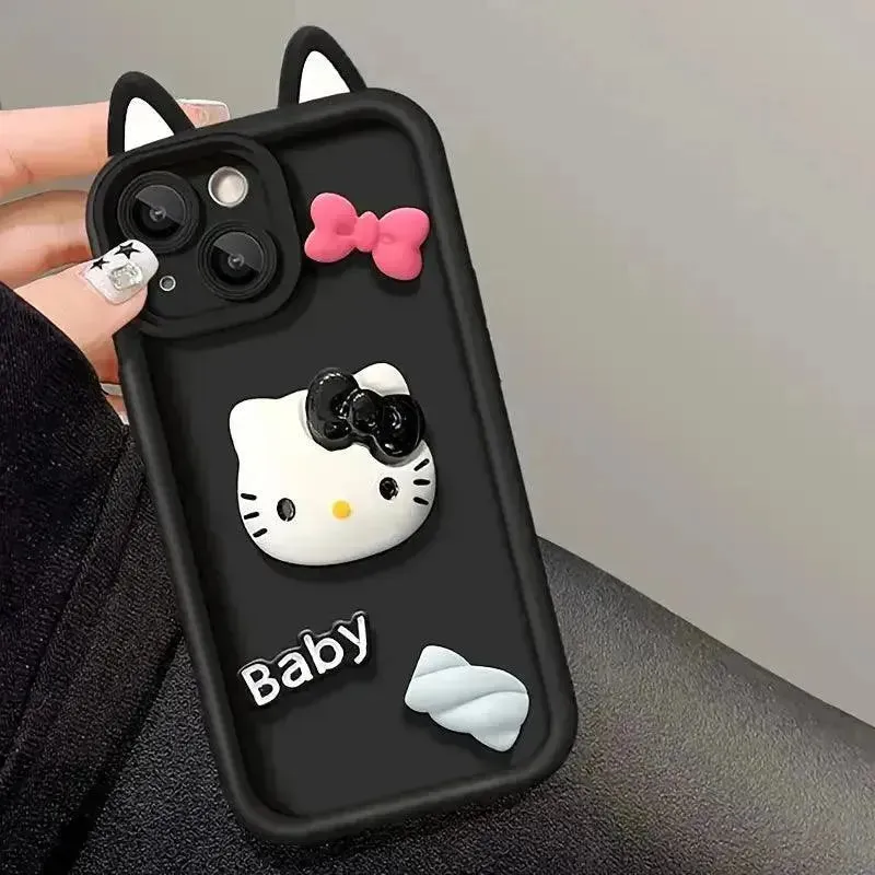 Cute Hello Kitty TPU Phone Case (For iPhones)