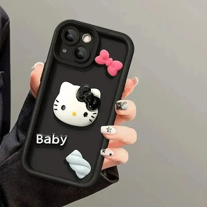 Cute Hello Kitty TPU Phone Case (For iPhones)