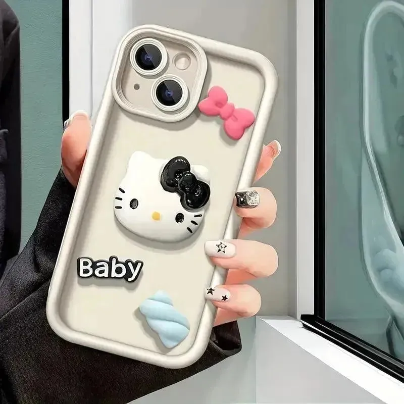 Cute Hello Kitty TPU Phone Case (For iPhones)