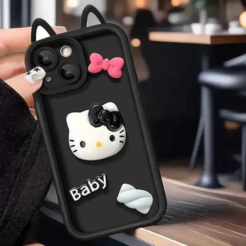 Cute Hello Kitty TPU Phone Case (For iPhones)