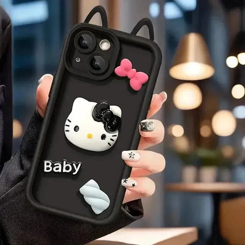 Cute Hello Kitty TPU Phone Case (For iPhones)