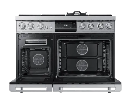 Dacor DOP48M96DLS 48" Pro Dual-Fuel Steam Range, Silver Stainless Steel, Natural Gas