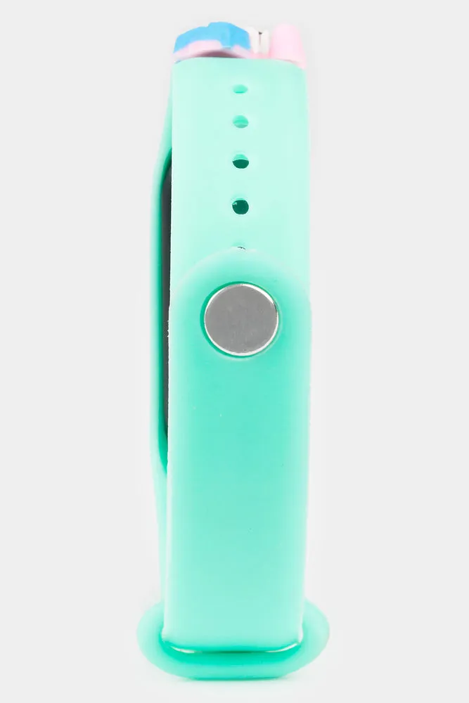 Digital Watch Aqua